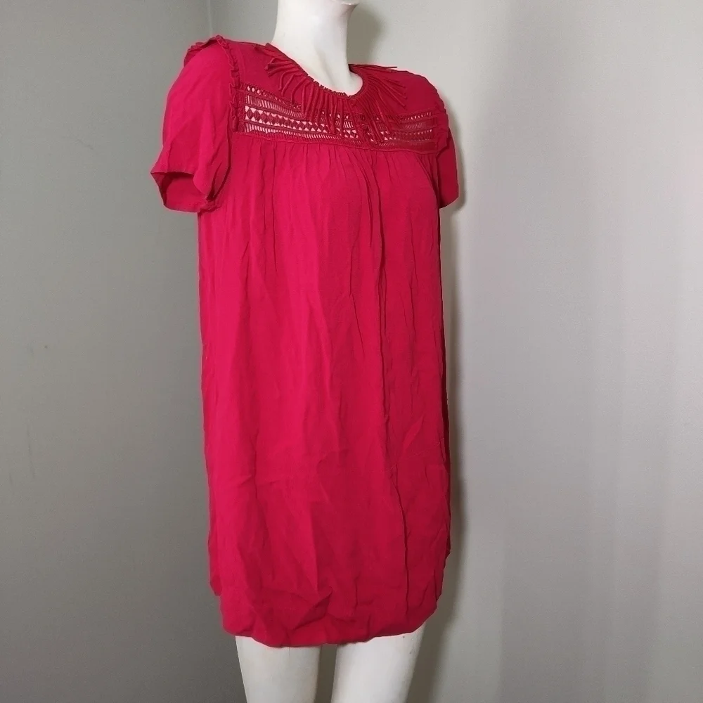 Maje Riseta Embellished Mini Dress Raspberry Red 2 - Picture 4 of 7